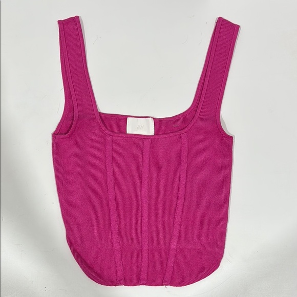 H&M Pink Ribbed Knit Tank Top - Picture 1 of 2